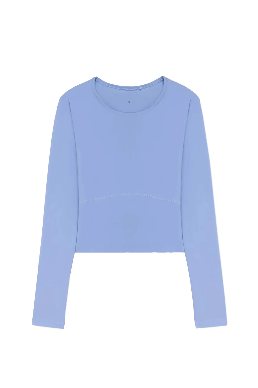 high-stretch knit long-sleeve activewear top