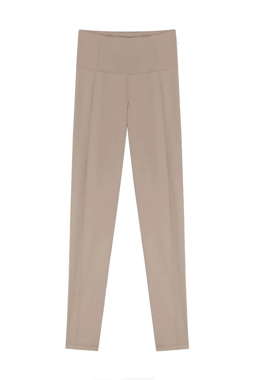 beige high-waist activewear leggings