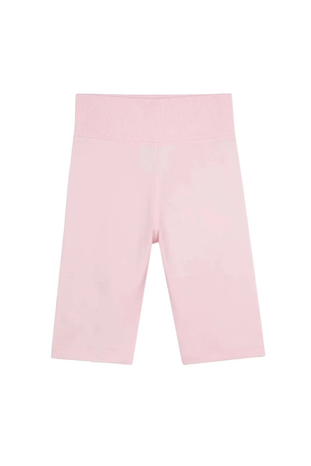 pink high-waist activewear cycling shorts
