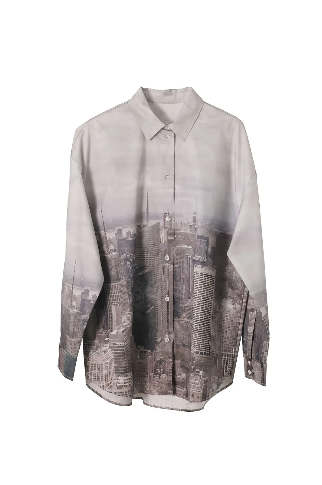 digital-print long-sleeve shirt