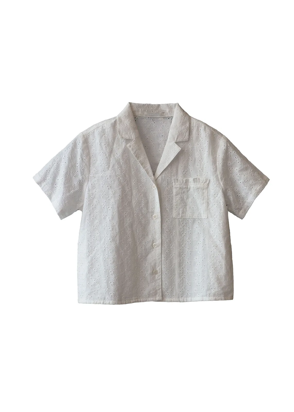 embroidered short-sleeve shirt