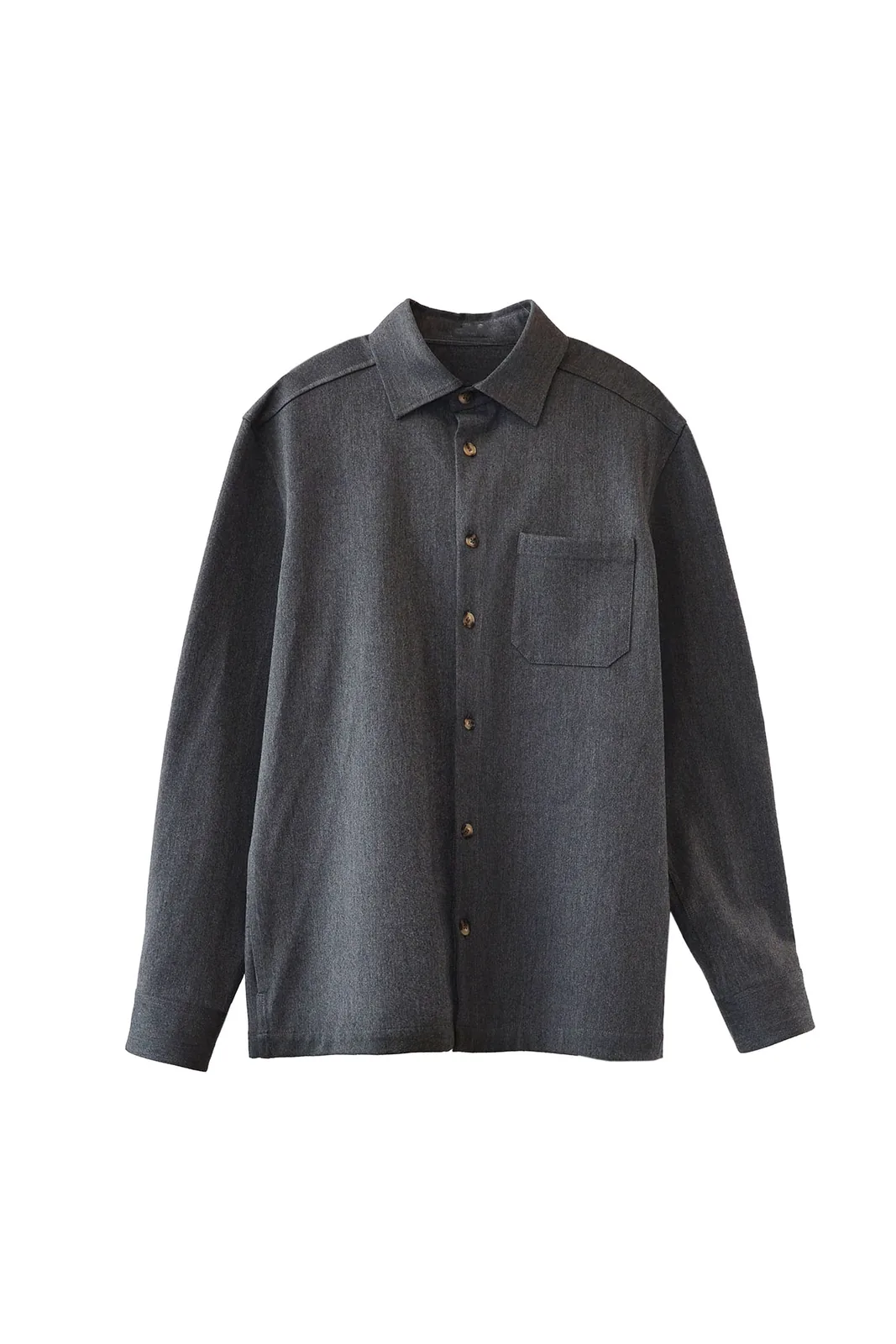 denim-look PU shirt jacket
