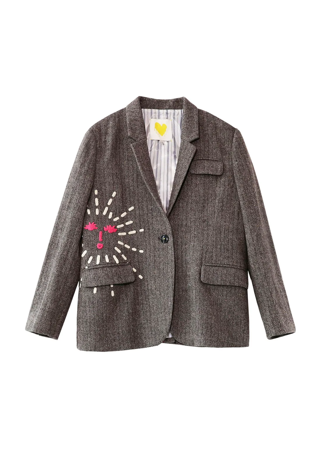 embroidered blazer
