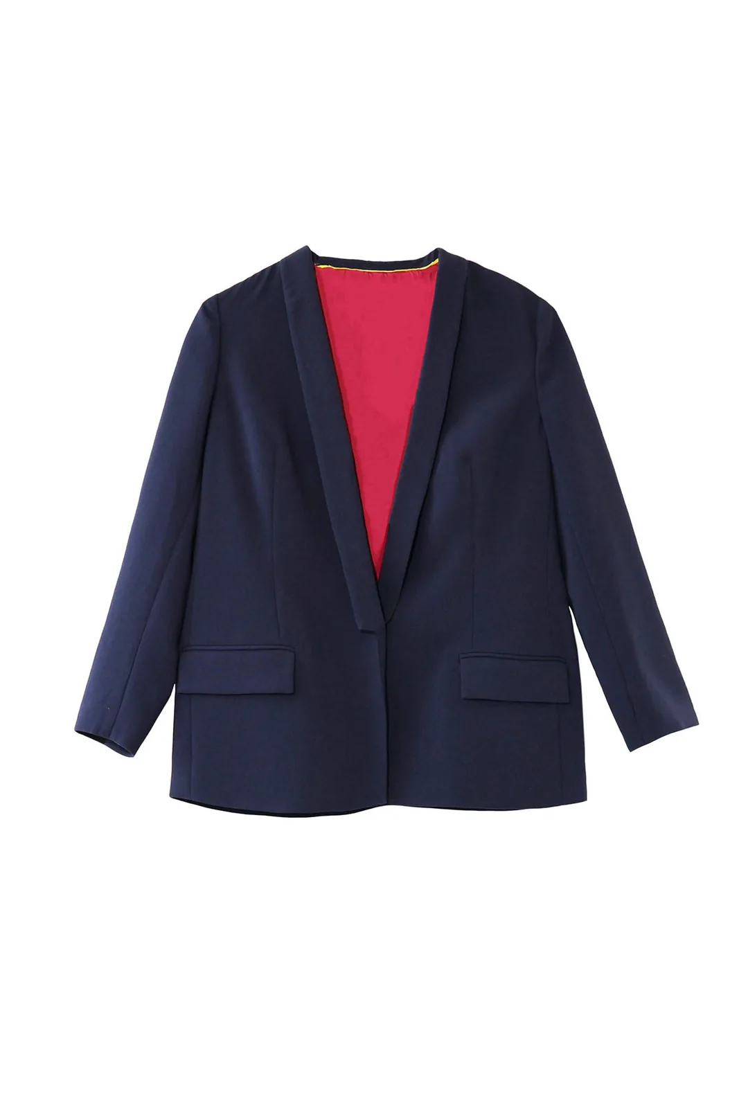 contrast-lining blazer