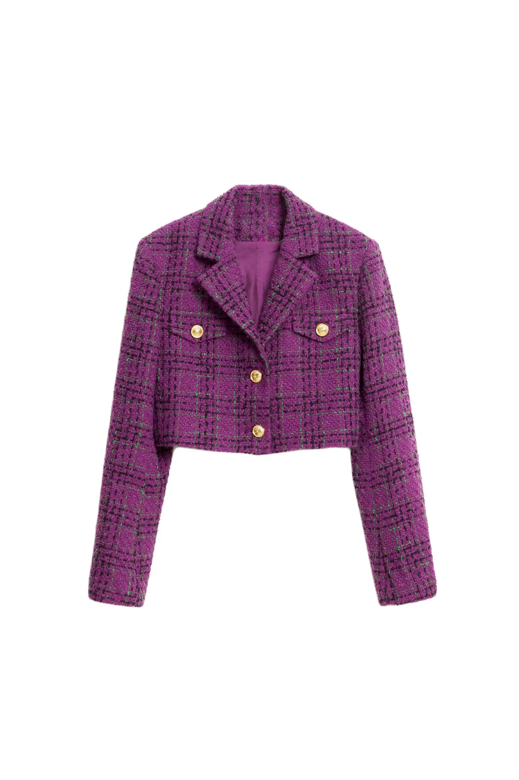 cropped tweed blazer