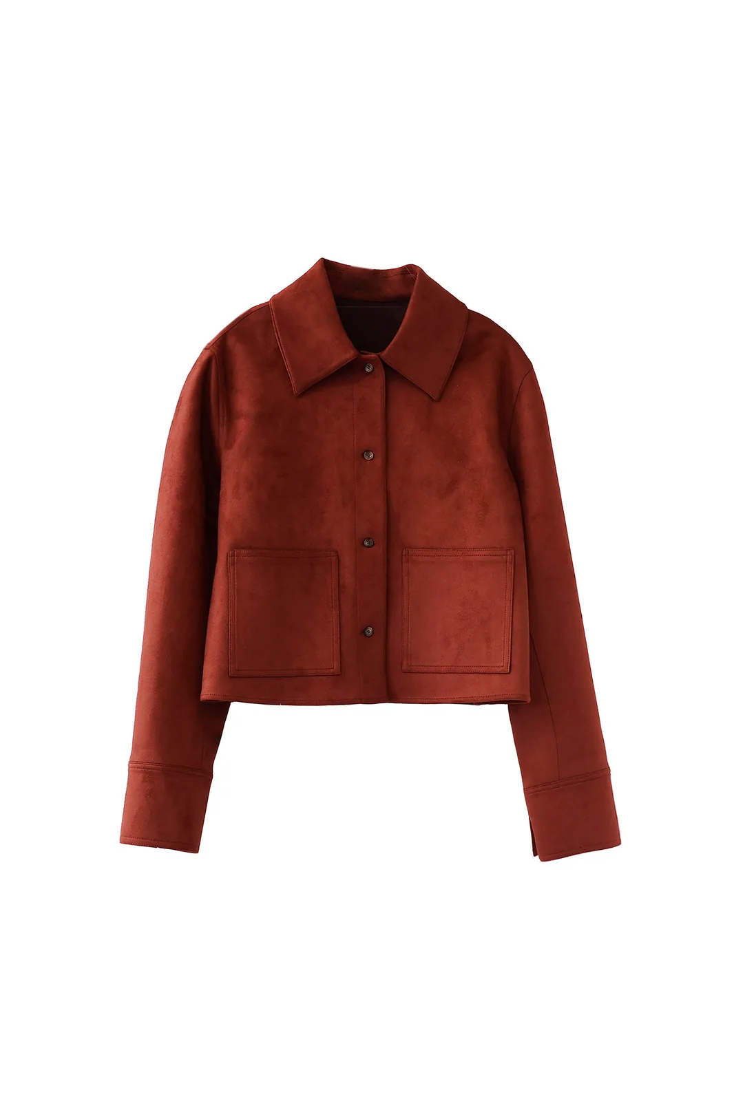 suede-effect cropped jacket